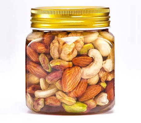 معجون گرده نخل و عسل و 4 مغز